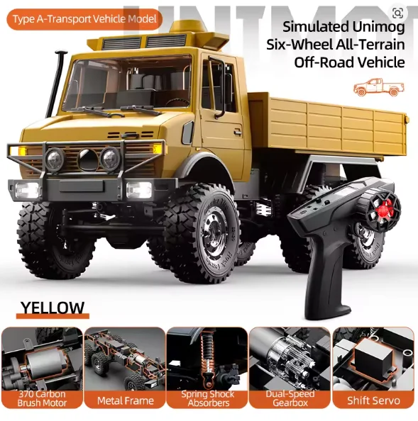 

C8823 6WD RC Car 1/18 Off-road Remote Control Vehicle 2.4G High Speed Climbing Transport Rescue Crawler Model Toys for Children