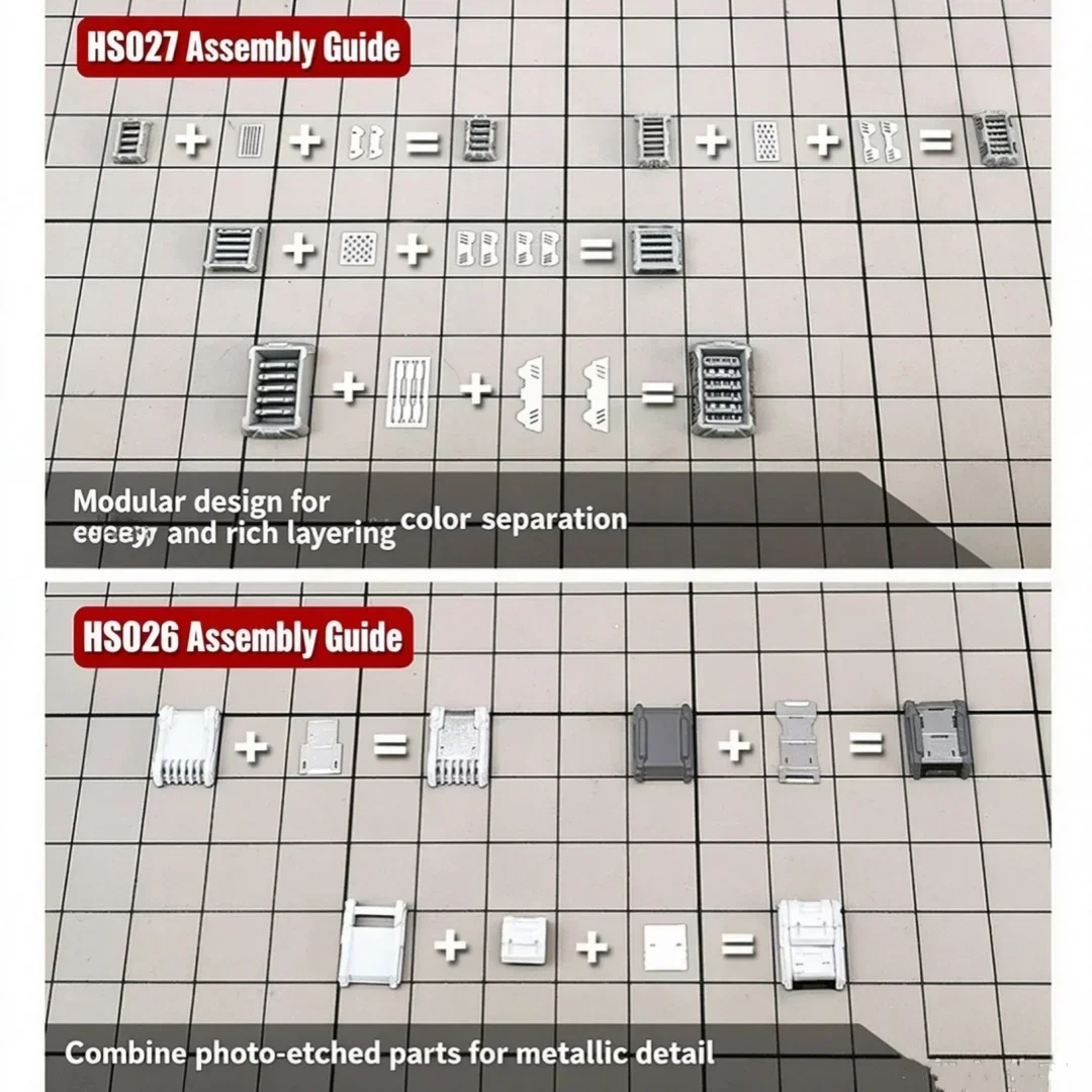 MSWZ HS026 HS027 Gunpla Gundam Upgrade Parts Shoulder Armor Radiator Detail Enhancement Plastic Mod Supplies