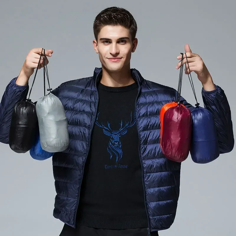 

Autumn Winter New Ultra Light White Duck Down Jacket Men Waterproof Casual Outdoor Portable Lightweight Male Padded Coats