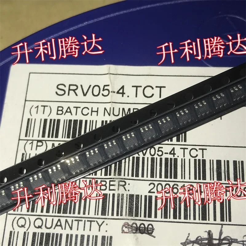 100% Original New  10PCS/LOT  V05  SRV05-4.TCT  SOT23-6  Transient Voltage Suppressor (TVS)