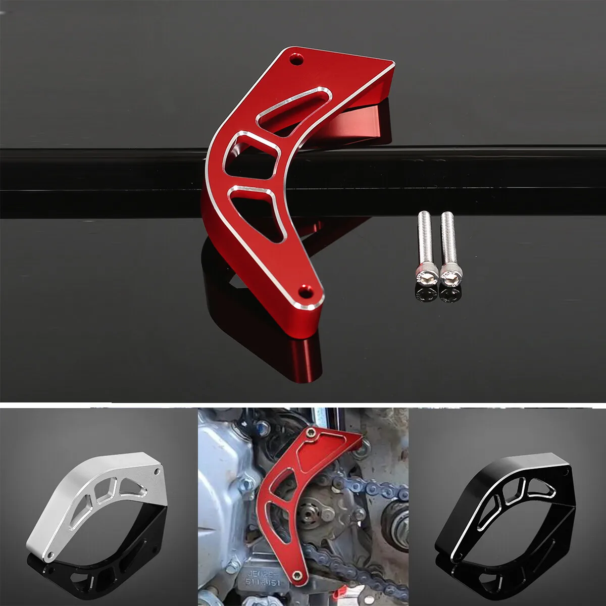 

3D CNC Front Sprocket Guard Cover Chain Protector For Honda CRF110F 2013-2024 3D CNC Front Sprocket Guard Cover Chain Protector