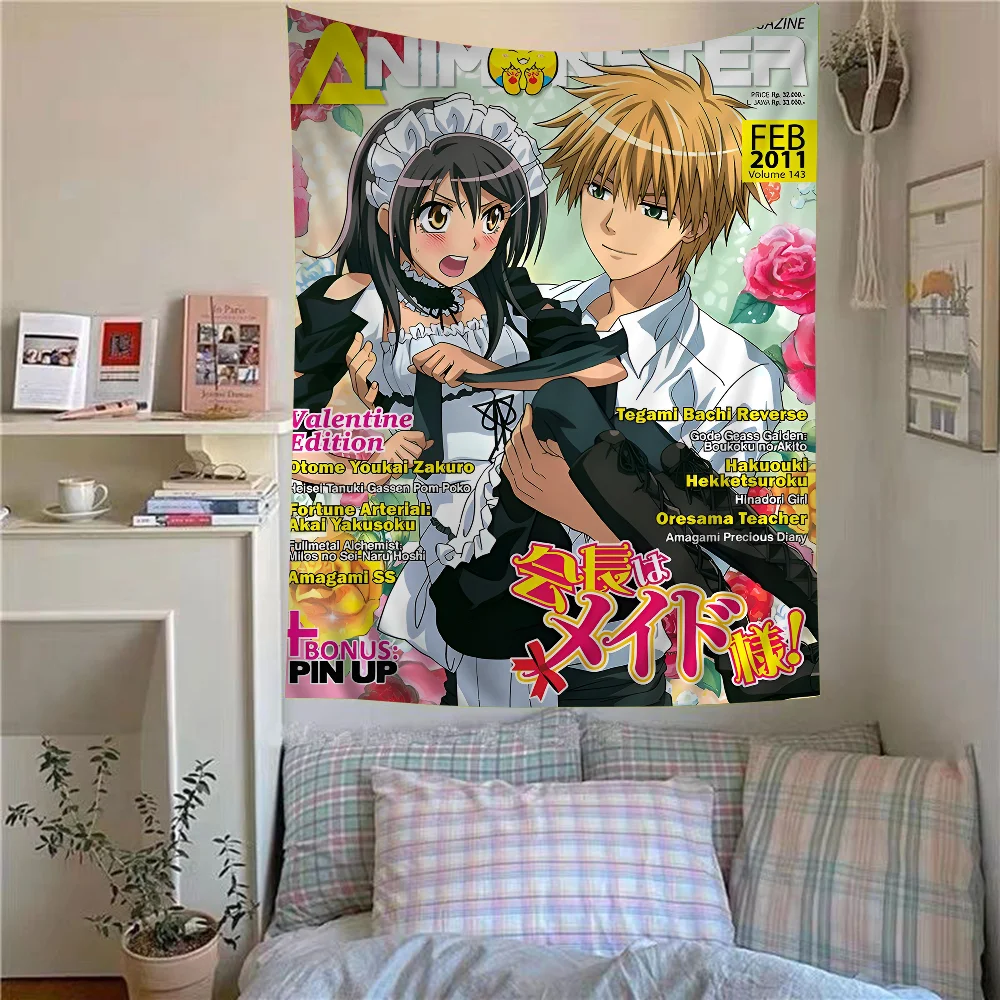 Japanese Anime Maid Sama Movie Printed Large Wall Tapestry Hanging Tarot Hippie Wall Rugs Dorm Home Decor