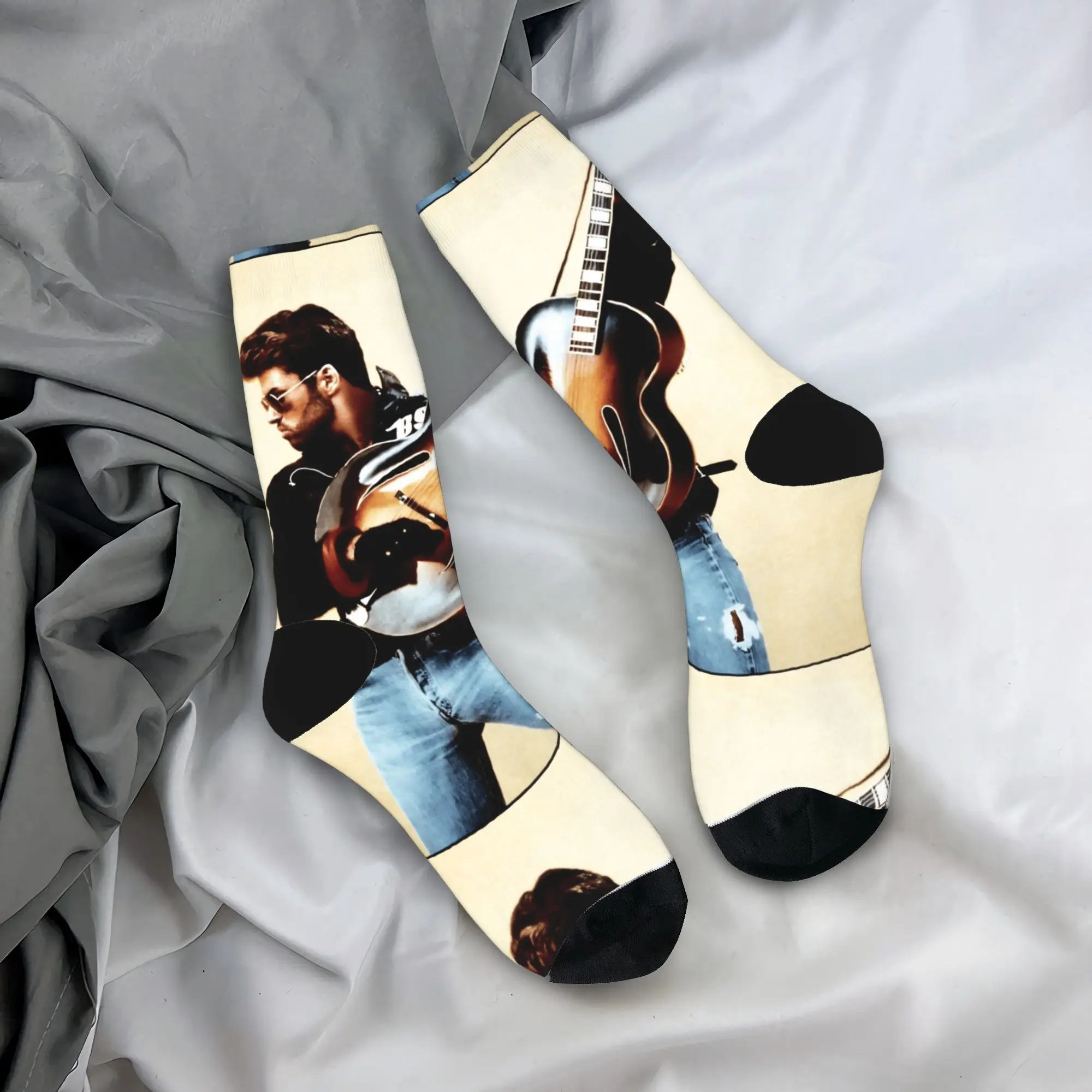 المغني جورج مايكلز جوارب زوجين الجوارب مريحة الجدة الجوارب الخريف تشغيل المضادة للانزلاق تصميم الجوارب هدية #1