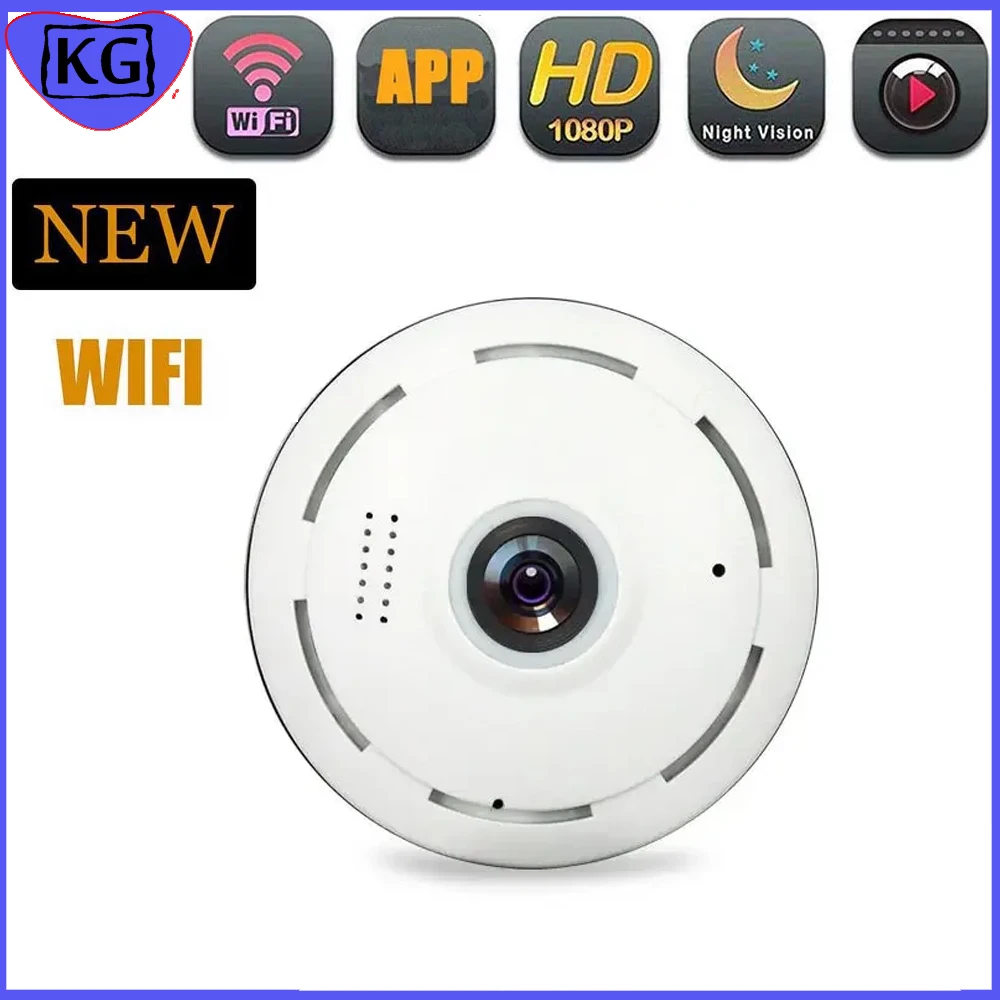 3.0MP 360 Degree Fisheye Panoramic Camera Wifi Camera security Network Video Surveillance IR Night Version Home security protect