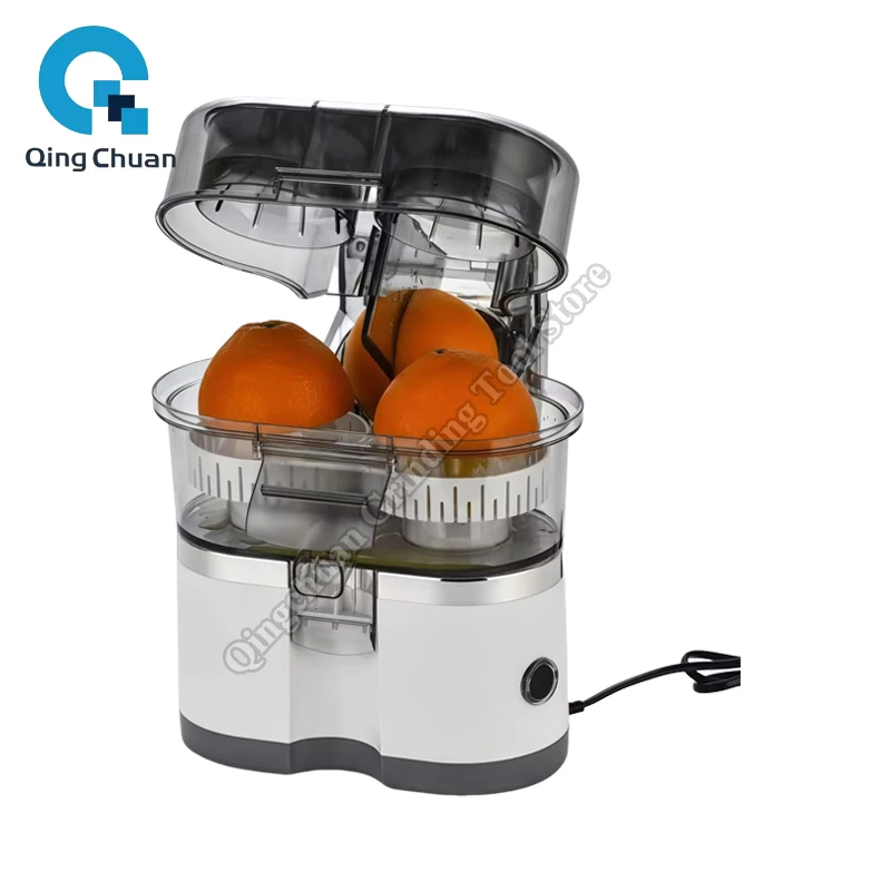 Espremedor Elétrico de Laranja Doméstico de Alta Eficiência com Duas Cabeças, Máquina Elétrica para Frutas e Limão
