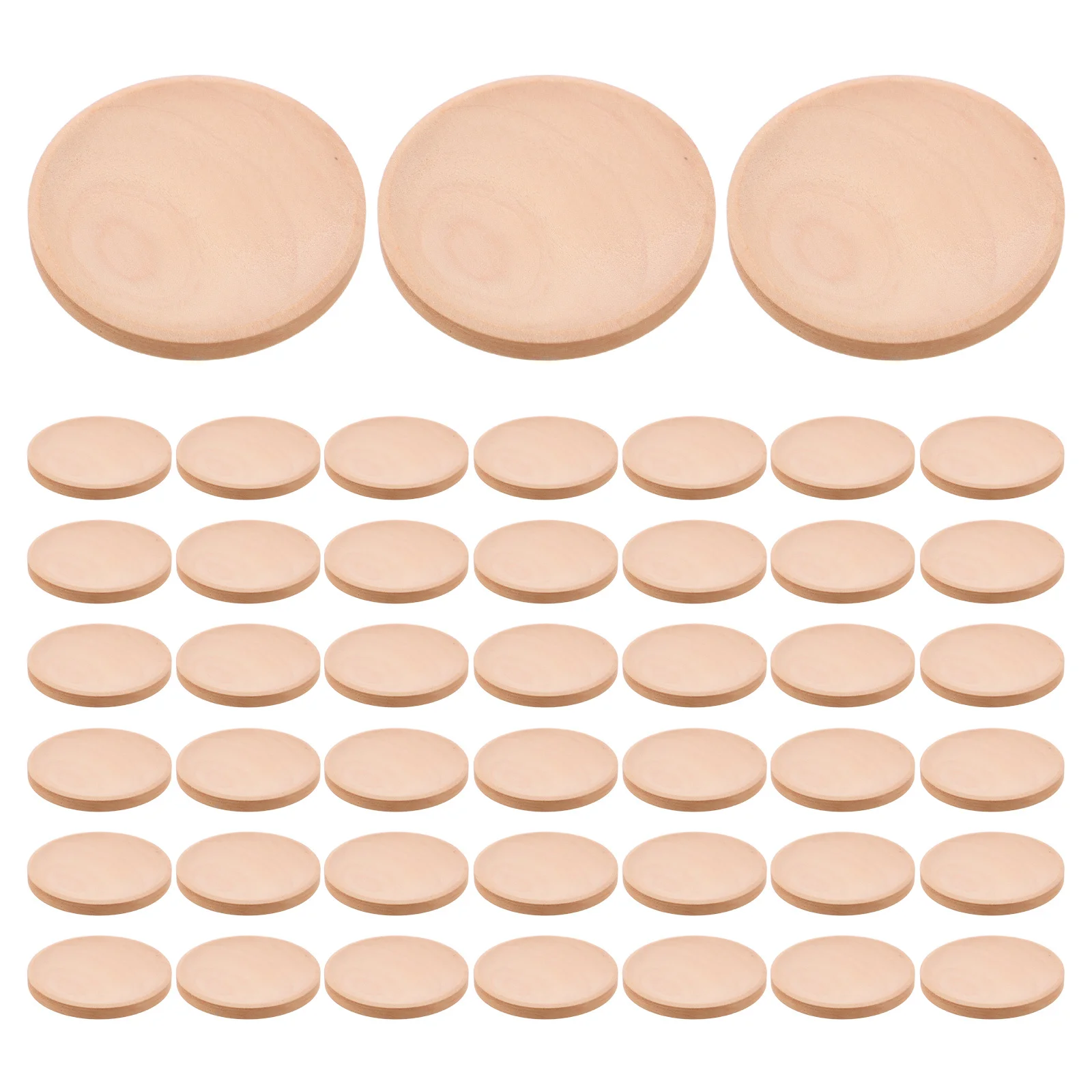 

50Pcs Wooden Landscape Decor Natural Round Wood Slices 1.3 Inch Smooth Concave Discs for DIY Craft Home Decoration Wall Art