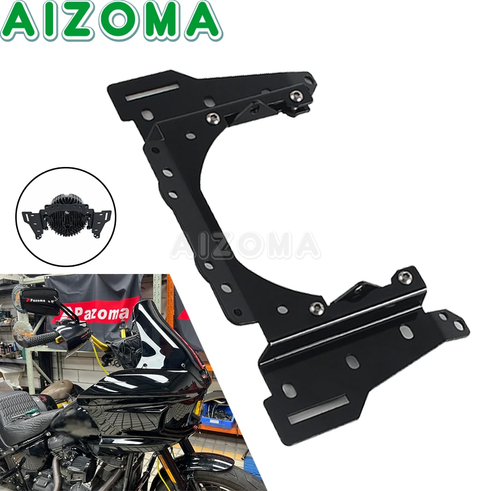 

Motorcycle Front Headlamp For Baja LP6 Headlight Bracket For Harley M8 Softail Low Rider EI Diablo FXRST 117 ST FXLRST 2022-2025