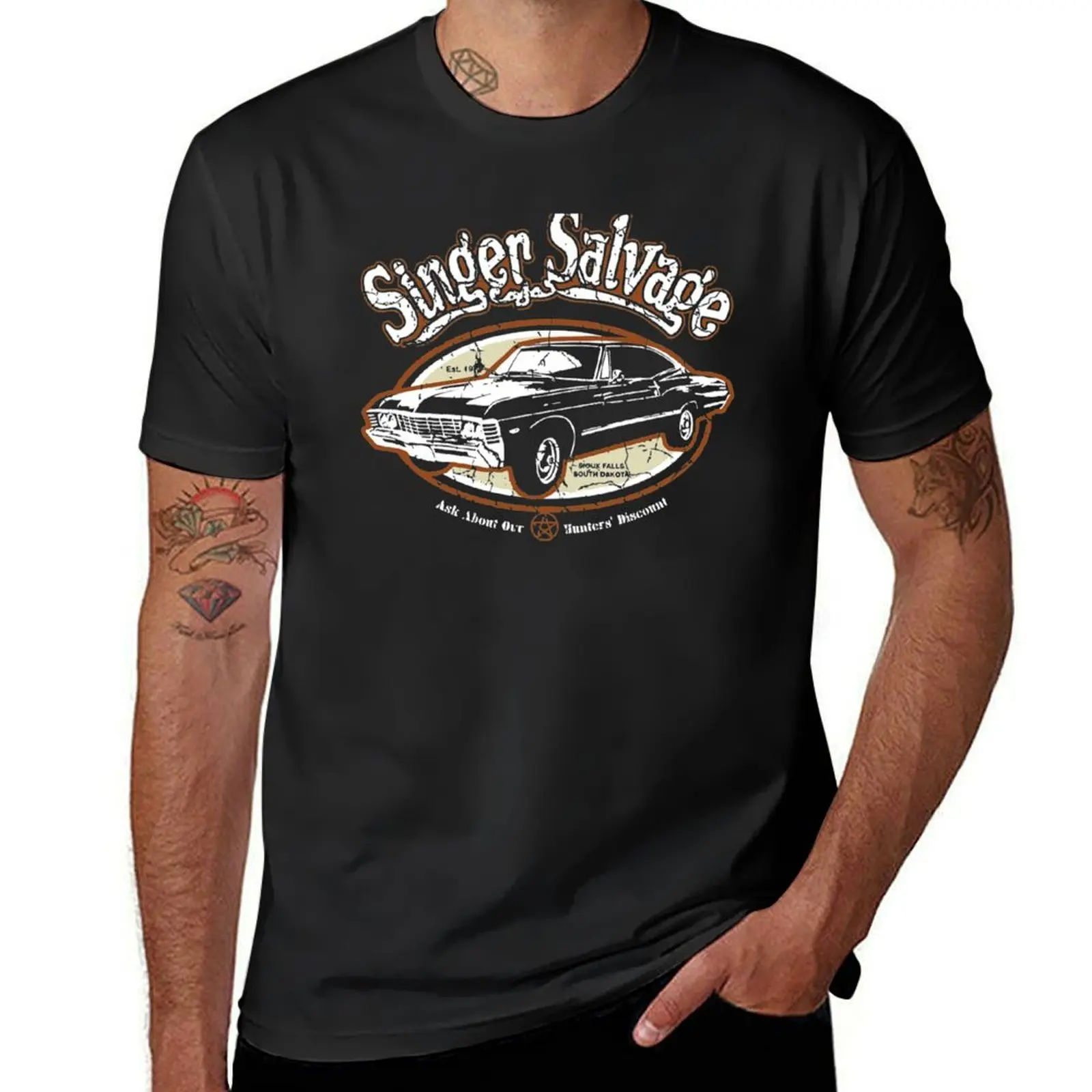 Singer Auto Salvage Yard Car T-Shirt plus sizes tees animal prinfor boys big and tall t shirts for men