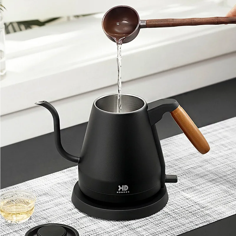 800ml Electrics Kettle Home/Office Teapot 304 Stainless Steel Goose Neck Hand Brew Coffee Pot Automatic Power-Off 800ml 1500W