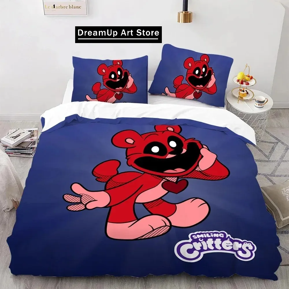 S-smiling Critters Cartoon Bedding Sets Exquisite Bed Supplies Set Duvet Cover Comforter Set Bedding Set Luxury Birthday Gift