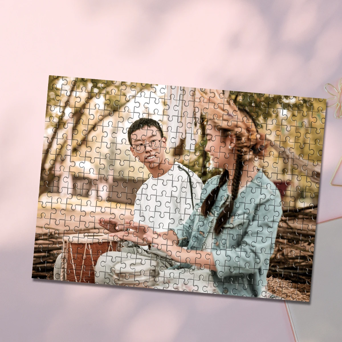 ตัวต่อภาพถ่ายแบบกำหนดเอง 35/300/500/1050 ชิ้น ของขวัญที่ระลึกสำหรับคู่รัก หรือของขวัญสำหรับโอกาสพิเศษ ตกแต่งห้อง ของตกแต่งสวยงาม