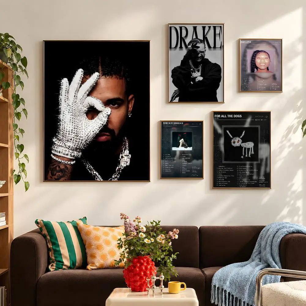 Singer Drake Certified Lover Boy Rap Poster Self Adhesive PP Wall Art HD Gaming Room Bedroom Living Room Decor Apartment Gift