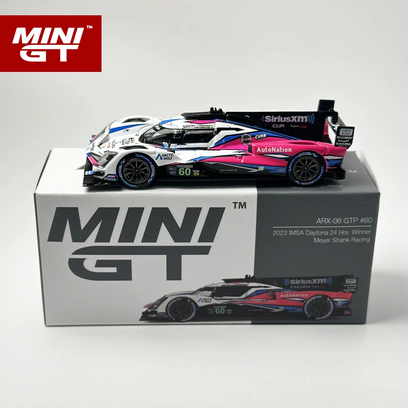 MINIGT 1:64 ARX-06 GTP #60 Racing Pink Alloy car model 668