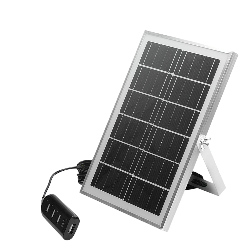 

5V 8W Solar Panel Generator with 4 USB Ports for Outdoor Charging Efficient Monocrystalline Solar Charger for Mobile Devices