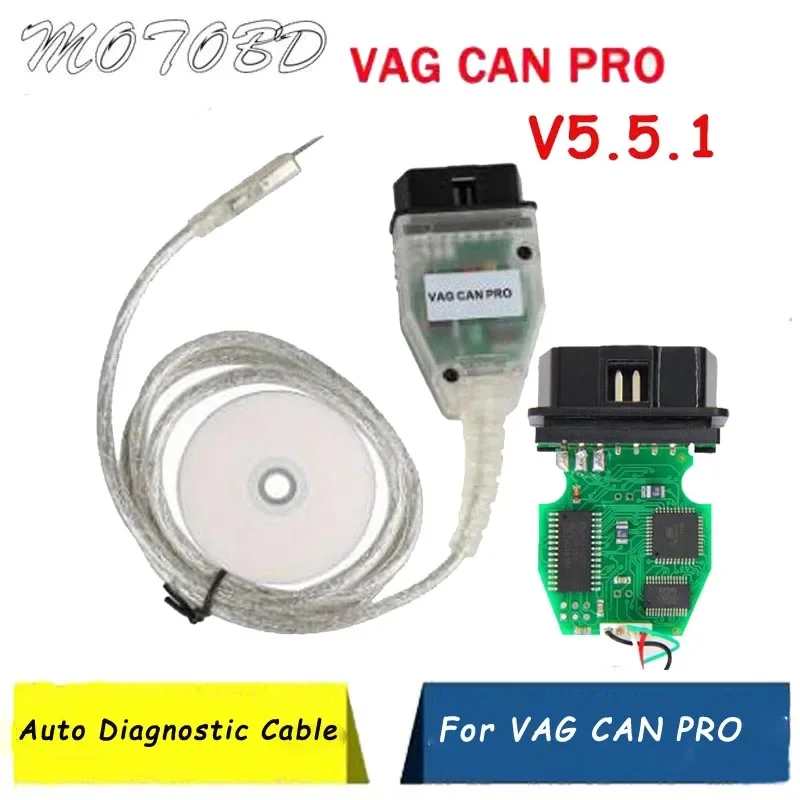 

VAG CAN PRO VCP V5.5.1 FTDI VAG OBD 2 OBD2 Auto Diagnostic Tool obd Cable Can Bus K-line for AUDI/VW