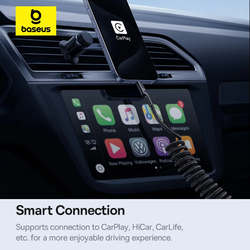 Кабель Baseus для iPhone Xiaomi USB-C, кабель для быстрой зарядки данных, автомобильный кабель, кабель для мобильного телефона USBC Type-C, Redmi