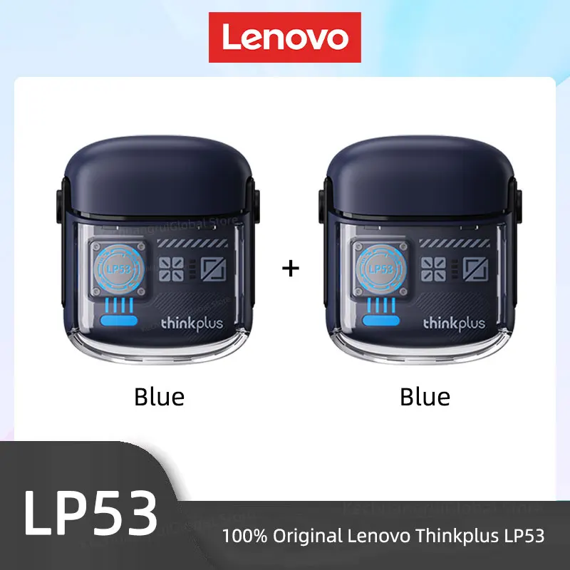 Lenovo LP53 Wireless Bluetooth 5.4 Earphones Mechanical Design Gamer Headset TWS Noise Reduction Sports Earbuds Long Standby New