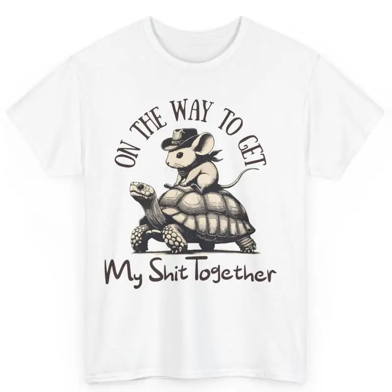 

Rat Cowboy Turtle On The Way To Get My Sheet Together Cotton T Shirt