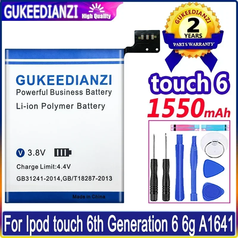 New Battery For Apple IPod Touch 5th 4th 6th Touch 4 5 6 Generation 6 Generation 6 4g 5g 6g 616-0553 /LIS1458APPC A1641/616-0621