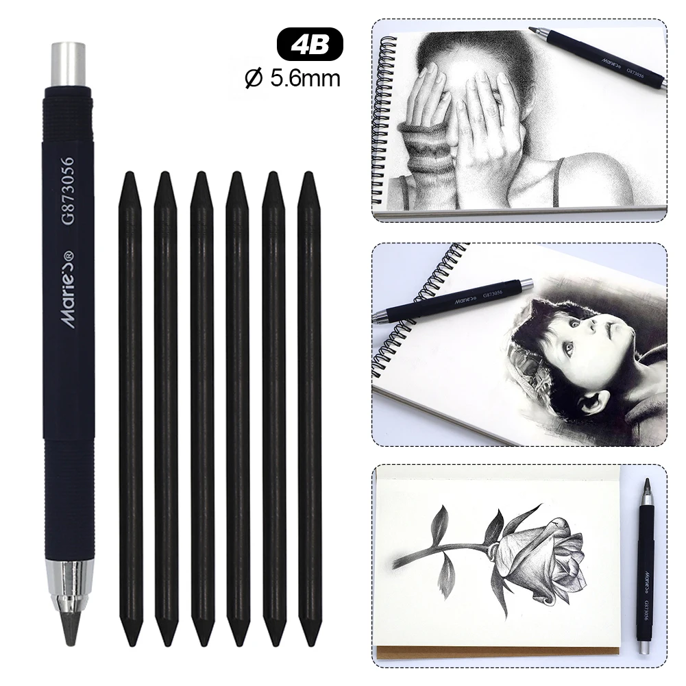 Automatic Pencil Set with 4B Pencil Lead for Mechanical