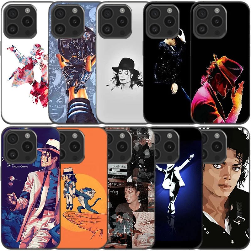 Singer Michael jackson Clear Phone Case For Apple iPhone 12 13 Mini 11 14 15 16 Pro Max Cover XS MAX XR Soft