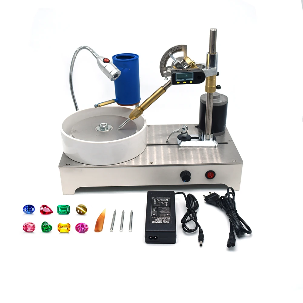 

Lapidary Machine Gem Faceting Machine 180W 2800RPM Jade Grinding Polishing Machine Rock Polisher Jewel Angle Polisher