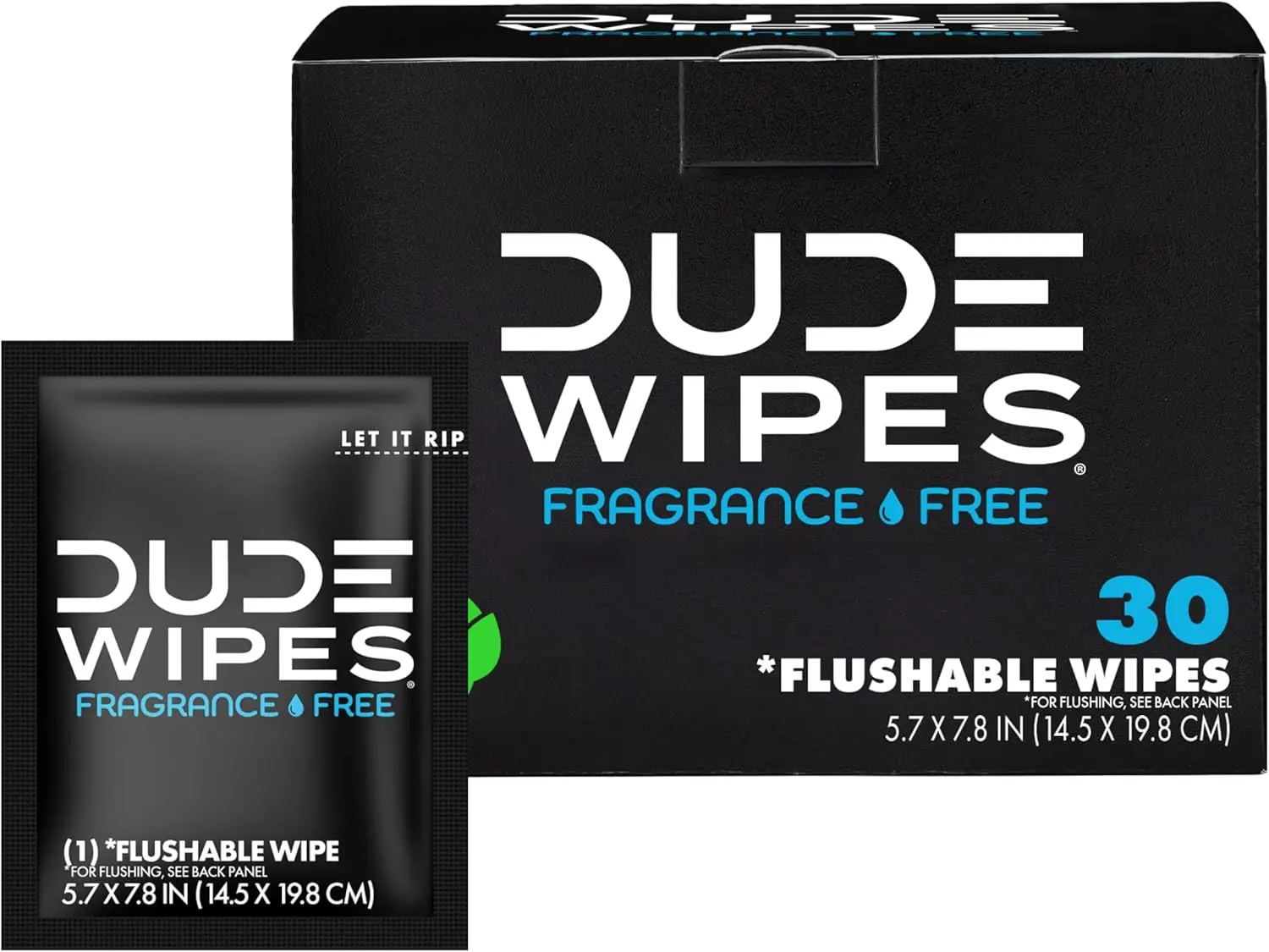Extra-Large Adult Flushable Wipes, Unscented Travel Pack with Vitamin E and Aloe, Septic Safe for Sensitive Skin