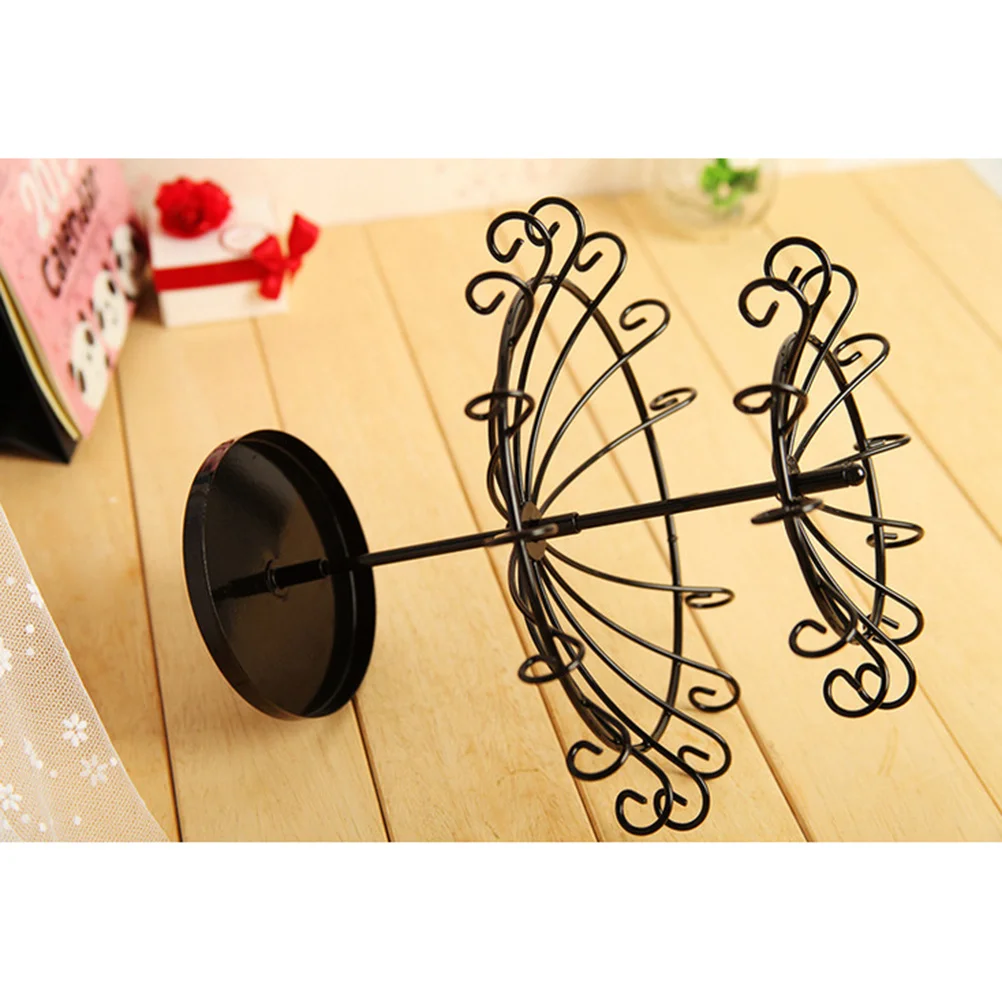 

Двухуровневая подставка для украшений в форме дерева, железная подставка для сережек, колец, ожерелий, органайзер для демонстрации, экономия места, декор