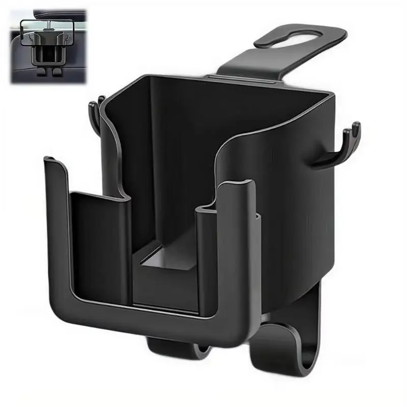 Universal Multifunctional Car Seat Back Cup Holder Hook & Phone Bracket Space Efficient Auto Organizer for Family Car Use