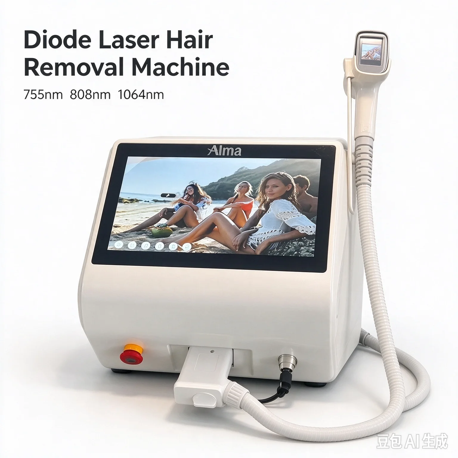 HIGH POWER 4000W hair removal  instrument ice titanium painless device 808 755 1064 940 diode   hair removal machine
