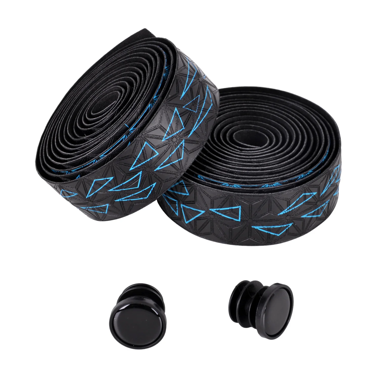 TRIFOX Road Bike Handlebar Tape Anti-Slip Absorb Sweat PU Shock Handle Bar Tape With Bar End Plugs Anti-Vibration Wrap Tape