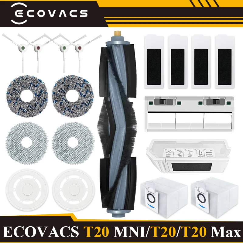 

For Ecovacs Deebot T20 OMNI/T20/T20 Max/T20 Pro Vacuum robot cleaning mop dust bag main side brush filter accessories