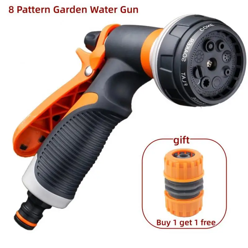 

8 Pattern Garden Water Gun Hose Nozzle Mutifunctional Household Car Washing Yard Water Sprayer Pipe Tube Nozzle Sprinkle Tools