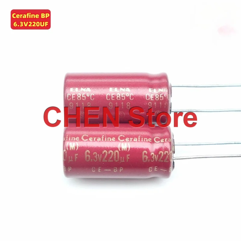 2PCS/lot original ELNA cerafine 6.3V220UF 10X20MM 85C audio electrolytic capacitor CE-BP ROA 220UF 6.3V free shipping