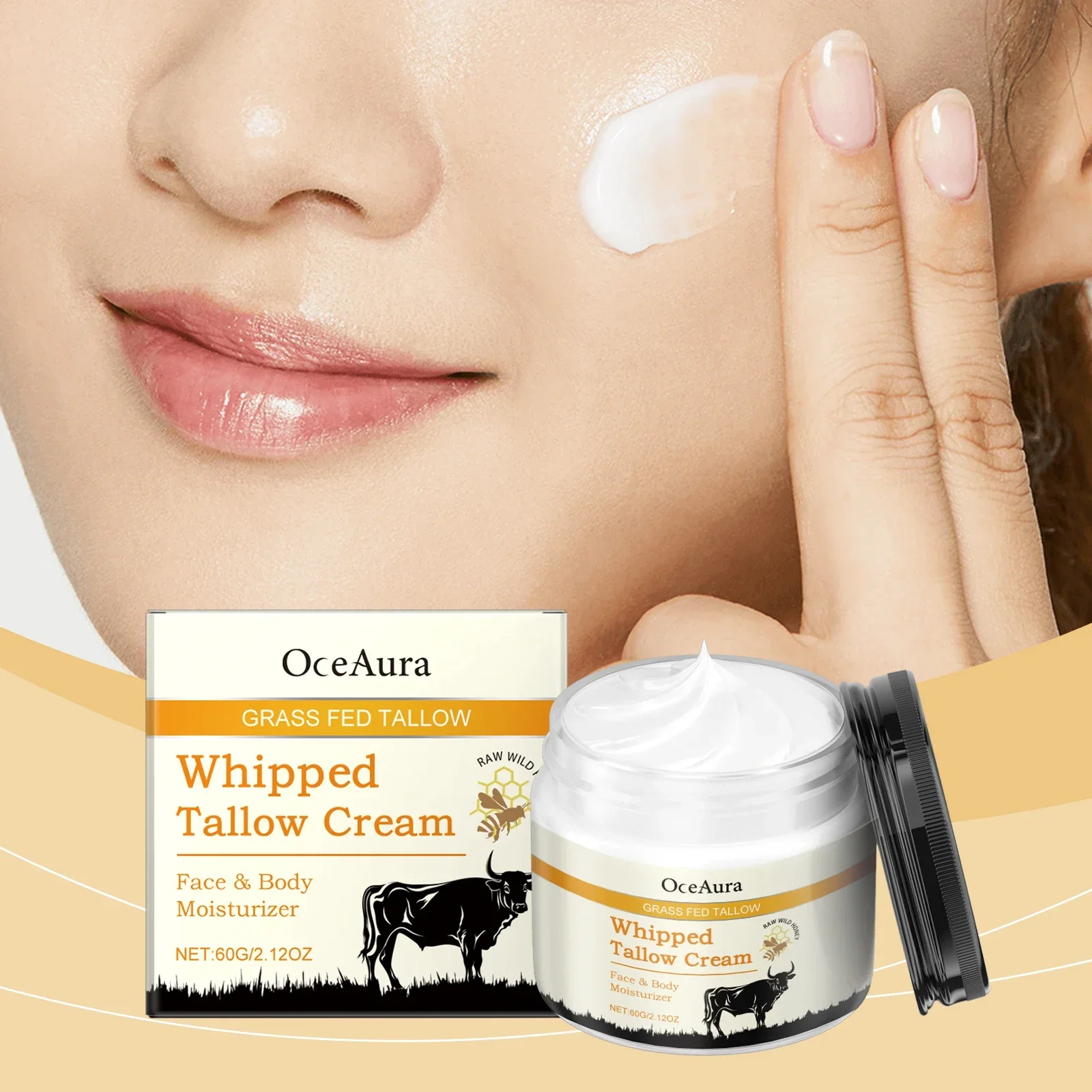 Tahin Honey Feuchtigkeitscreme, feuchtigkeitsspendende und weichmachende Haut, trockene Gesichtspflege, Nährcreme