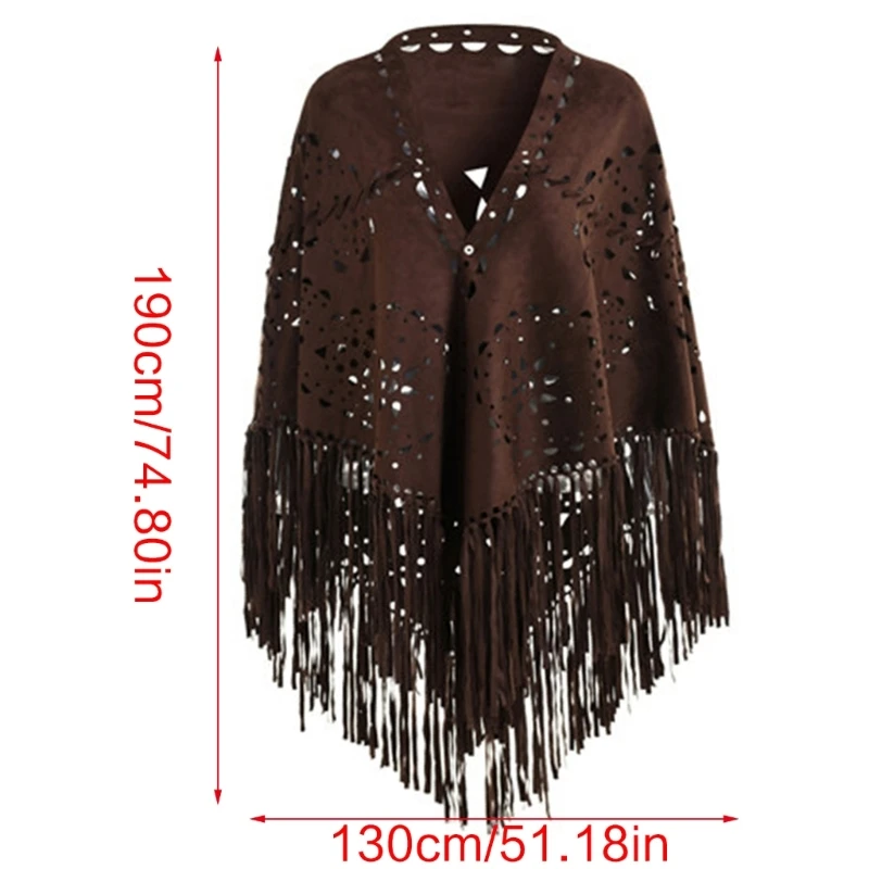 MXMB พู่ผ้าคลุมไหล่ Poncho Wrap สำหรับผู้หญิงขนาดใหญ่ฤดูหนาวเสื้อกันหนาวตกแต่งคลาสสิกพู่ Poncho Shawl Wrap