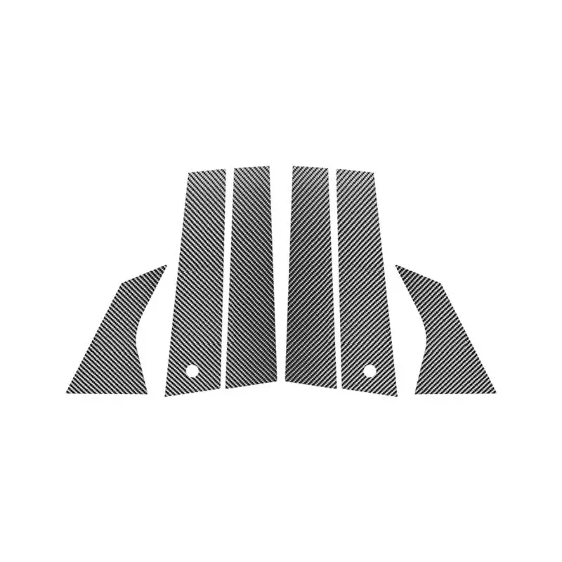

Carbon Fiber For Ford Mustang Mach-E 2021-2024 Car Window B Pillar Post Cover Trim Sticker Accessories-A67F