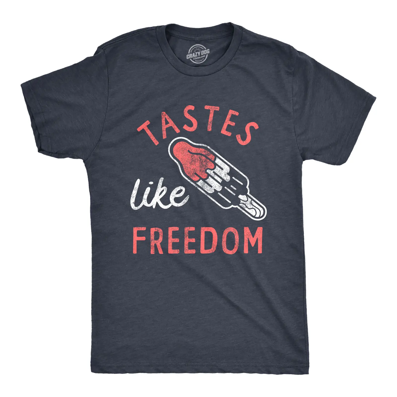 Mens Tastes Like Freedom T Shirt Funny Cool Fourth Of July Party Popsicle Tee