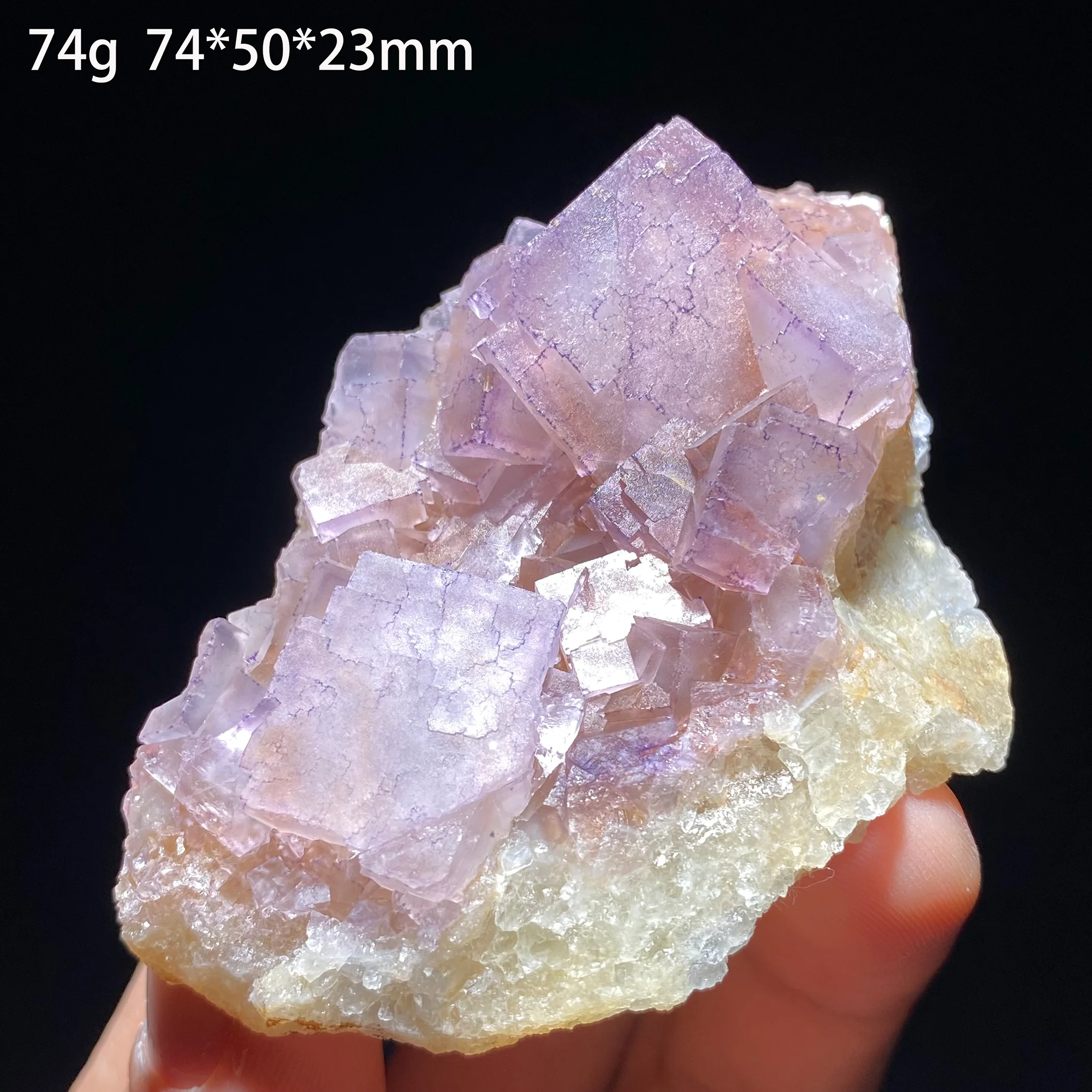 Natural Purple-Edged Step Fluorite Specimen Crystal Mineral Energy Healing Meditation Home Decor Gift 100%