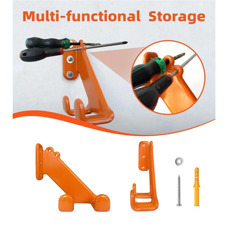 【Livraison rapide】Cintre de scie à chaîne, paquet de 2 supports muraux pour tronçonneuse, support de scie à chaîne, support d'organisateur de hangar de rangement de garage