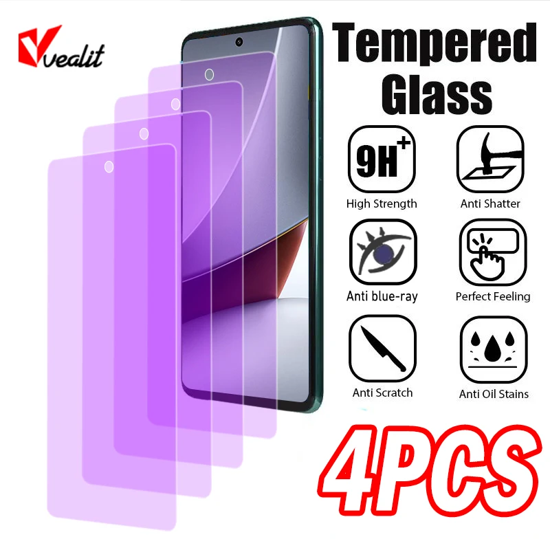 2-4Piece Anti Blue Ray Protective Glass For Xiaomi Poco F9 Ultra Screen Protector Poco F9 Pro Anti Scratch Tempered Glass Film