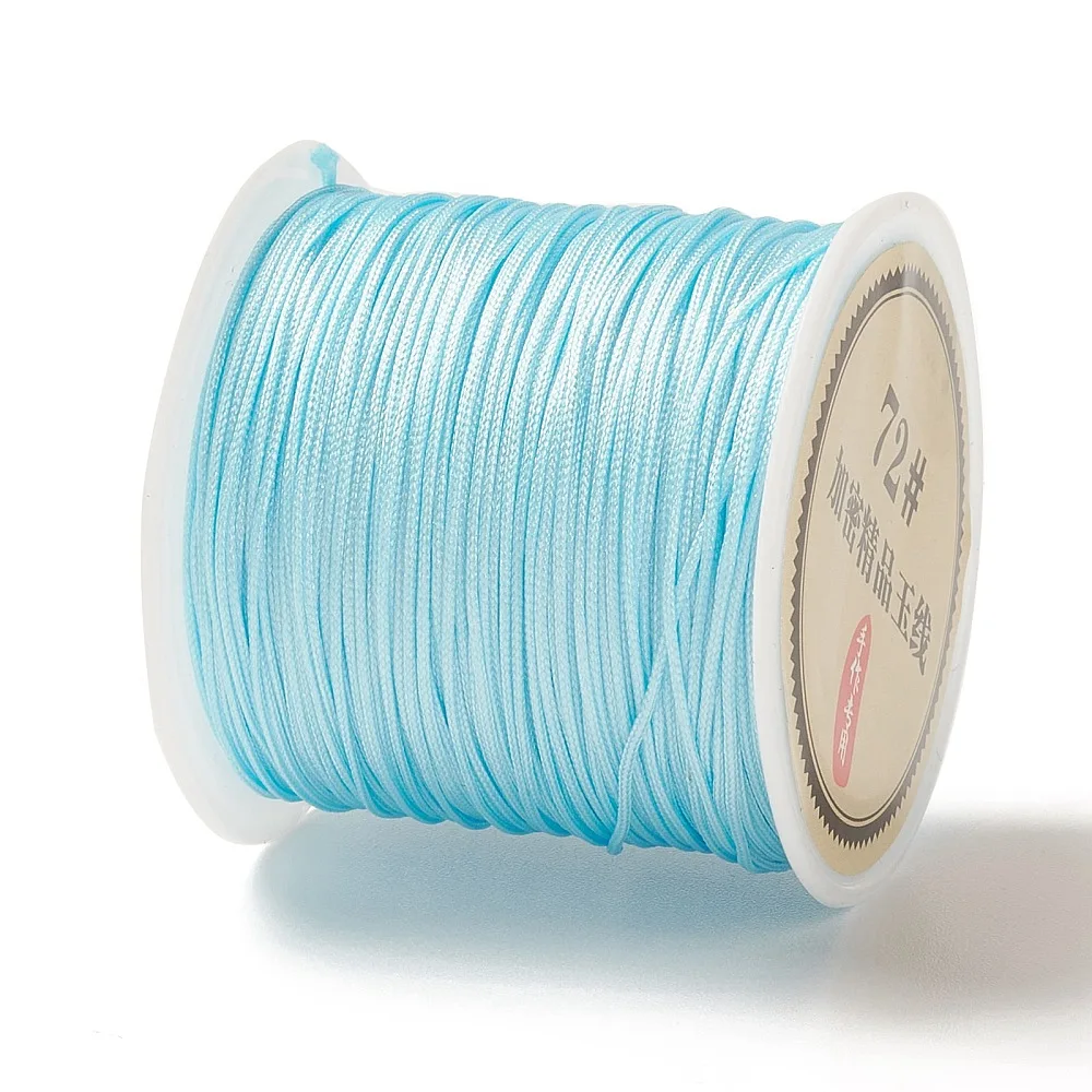 0.8mm Nylon Braided Cord Spool Solid Color Thread Knotting Cord for DIY Bracelet Necklace Chinese Knot Macrame Jewelry Making