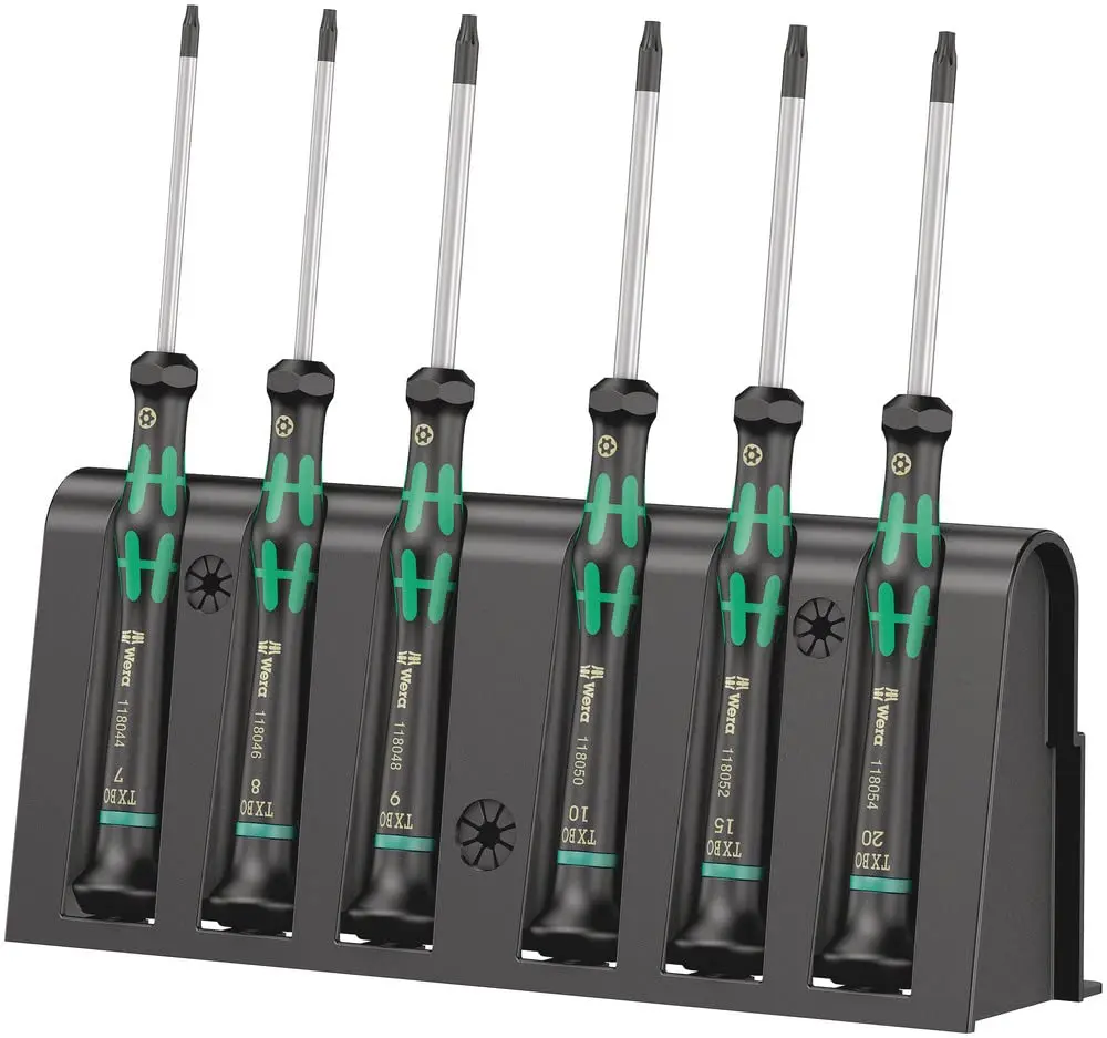 

Набор из 6 отверток Micro Torx с защитой от несанкционированного доступа и подставкой для ремонта электроники