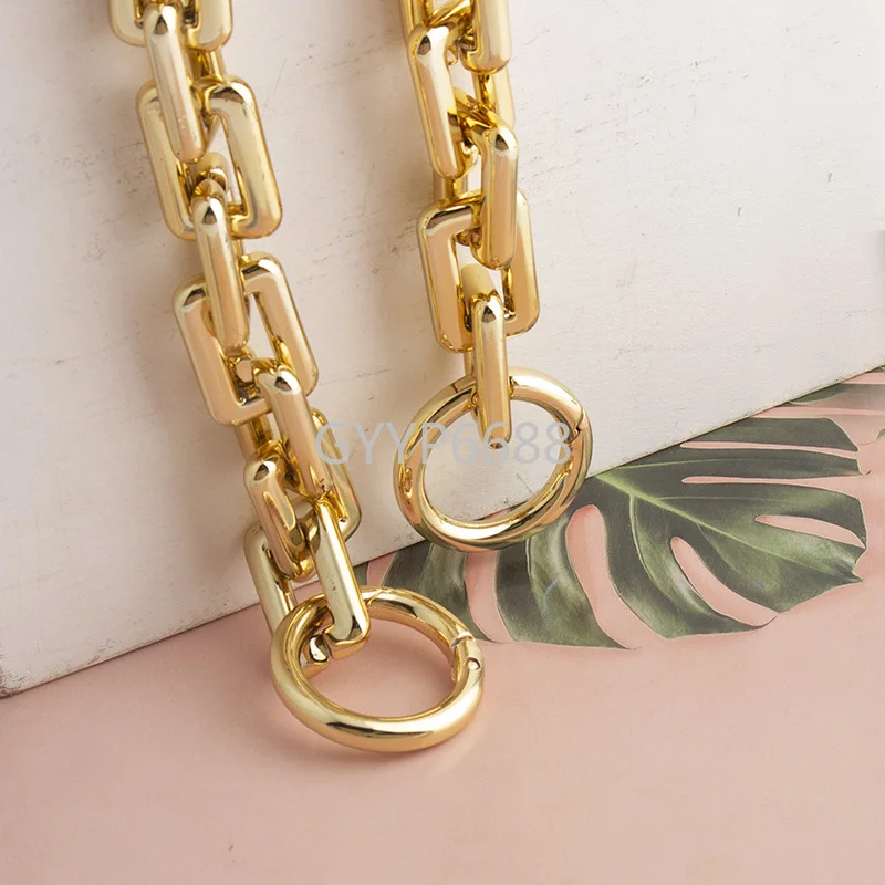 1-5 pieces 20*30mm Gold Resin Purse chain backpack strap bag accessories with spring ring