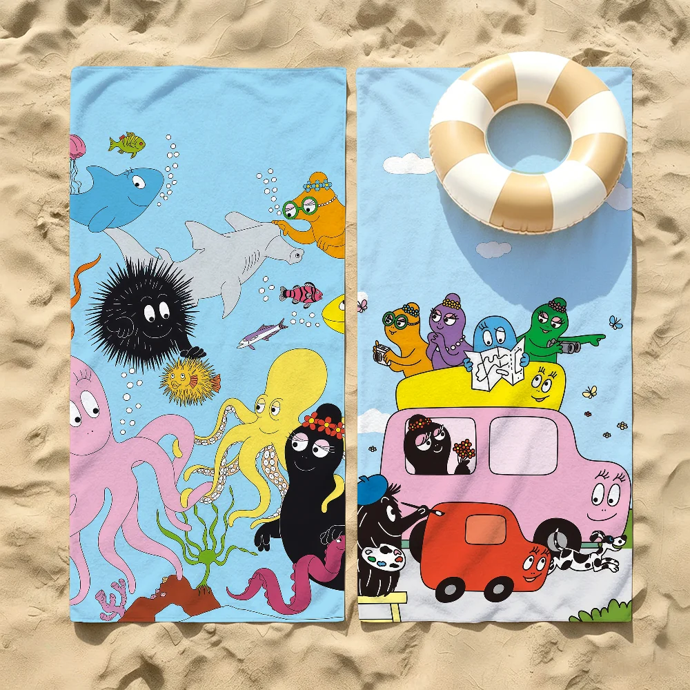 Anime B-Barbapapa Towel For Beaches Yoga Studios Gyms Hot Springs Swimming Pools And Picnics