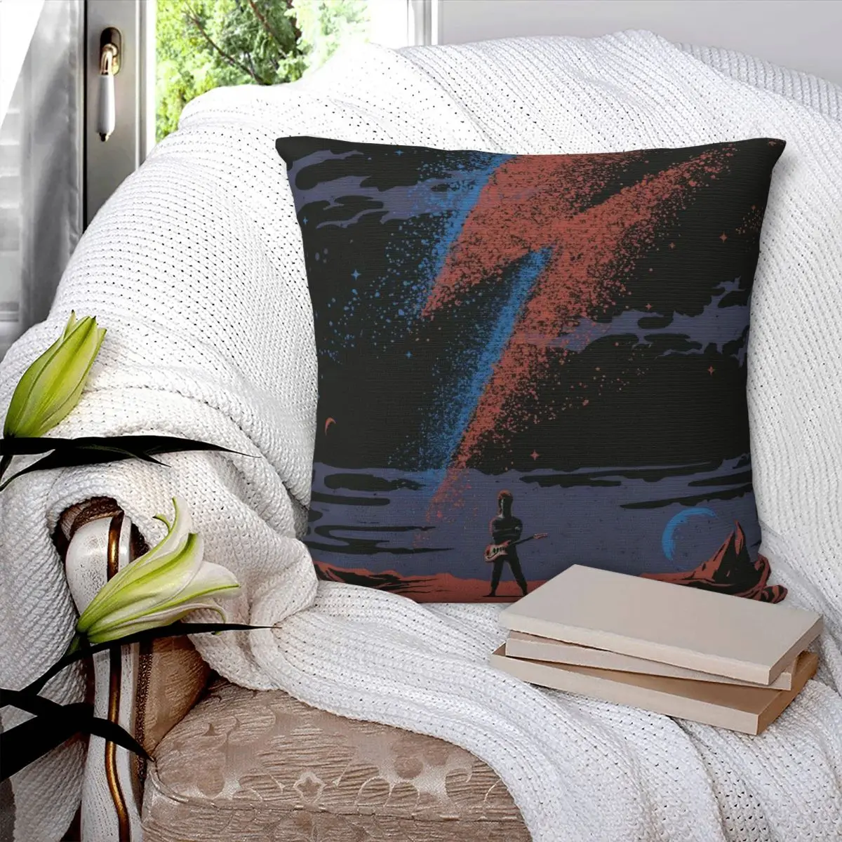 D-Davids B-Bowied Pillowcase Soft Polyester Cushion Cover Decor Pillow Case Cover Car Square 40*40cm