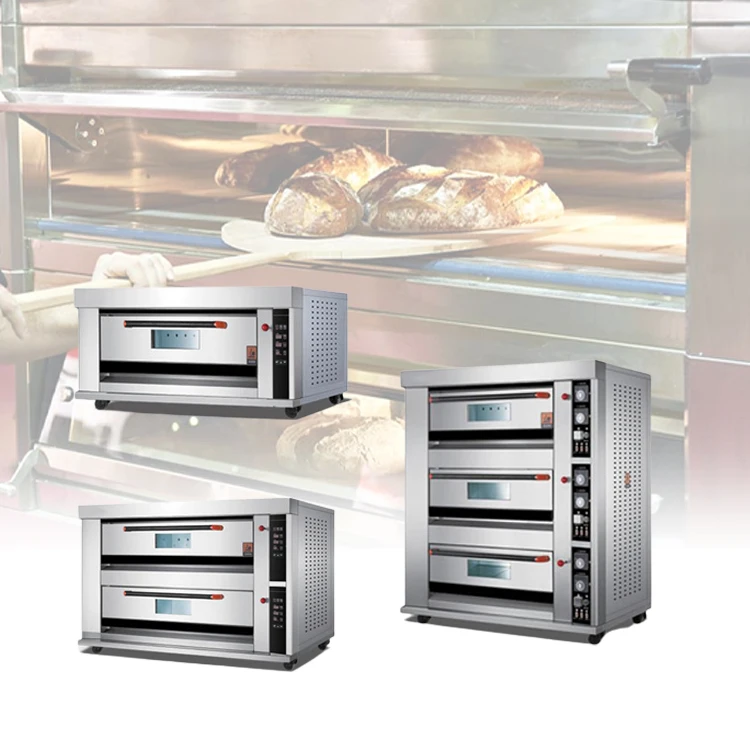 Venta al por mayor comercial profesional 3 6 9 bandejas horno cubierta eléctrica panadería máquina Pizza cubierta horno hornear Roti cubierta horno