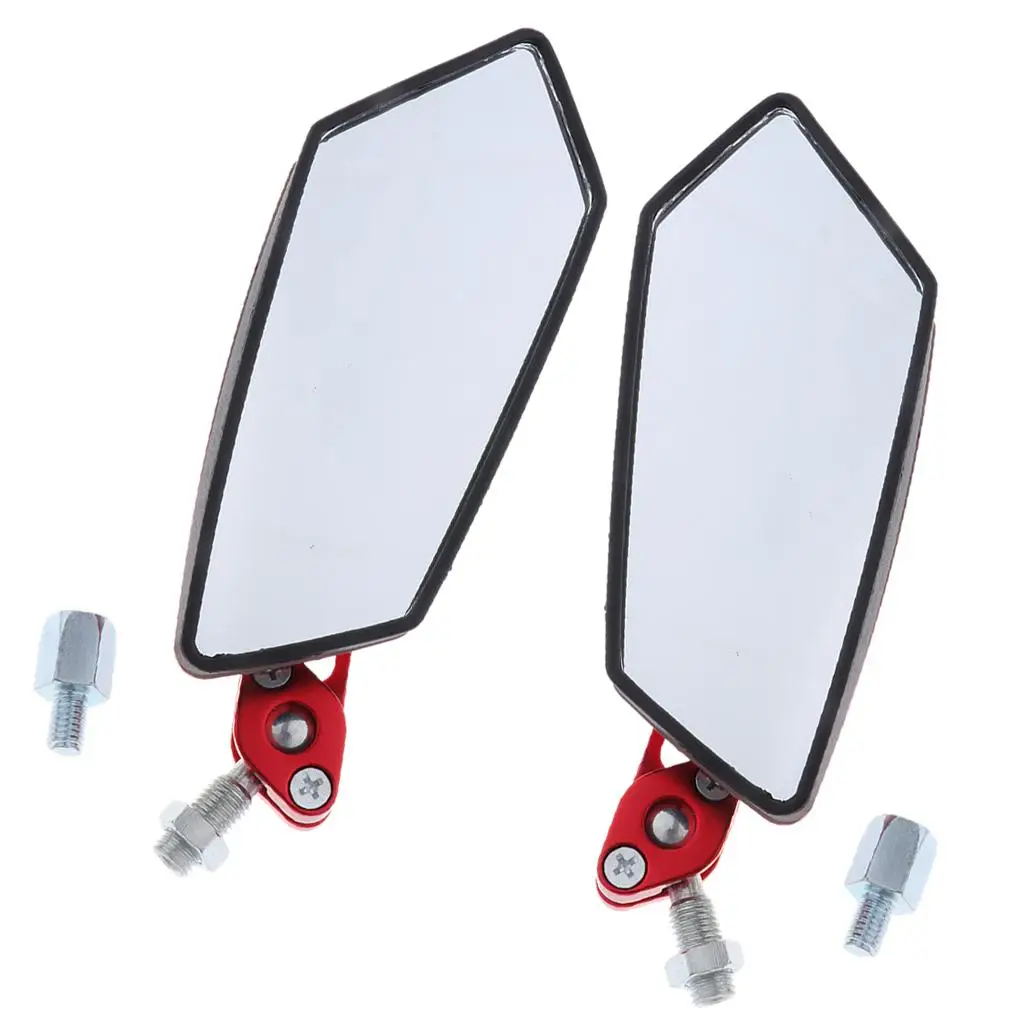 Motorcycle Rearview Mirror Pair Rotational Design Clear Glass for Electric Scooter and Bike Modifications and Tuning