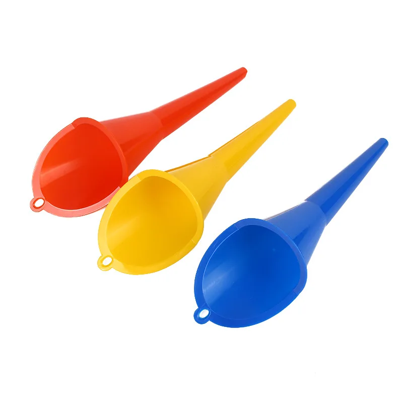 Car Long Stem Funnel Gasoline Oil Fuel Filling Tools Anti-splash Plastic Funnel Refueling Tools Small Diameter Thickened Funnel