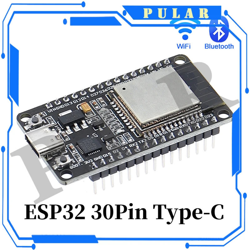 PLR CP2102 ESP32 Development Board 30Pin/38Pin Micro/Type-C USB WiFi+Bluetooth Ultra-Low Power Consumption Dual Core CPU